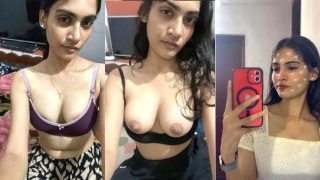 Sexy Cute Mallu Babe Pressing Boobs Fingering MMS