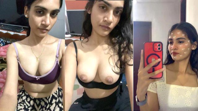 Sexy Cute Mallu Babe Pressing Boobs Fingering MMS