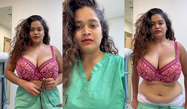 Indian Tanker Nurse Strip Teasing Big Boobs Showing