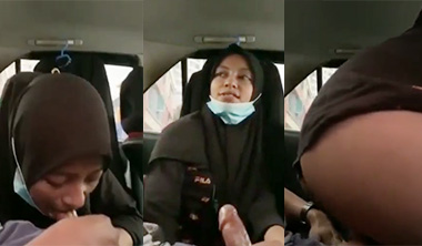 Hijabi Girl Giving Blowjob Dick Fucking Inside Car Clips
